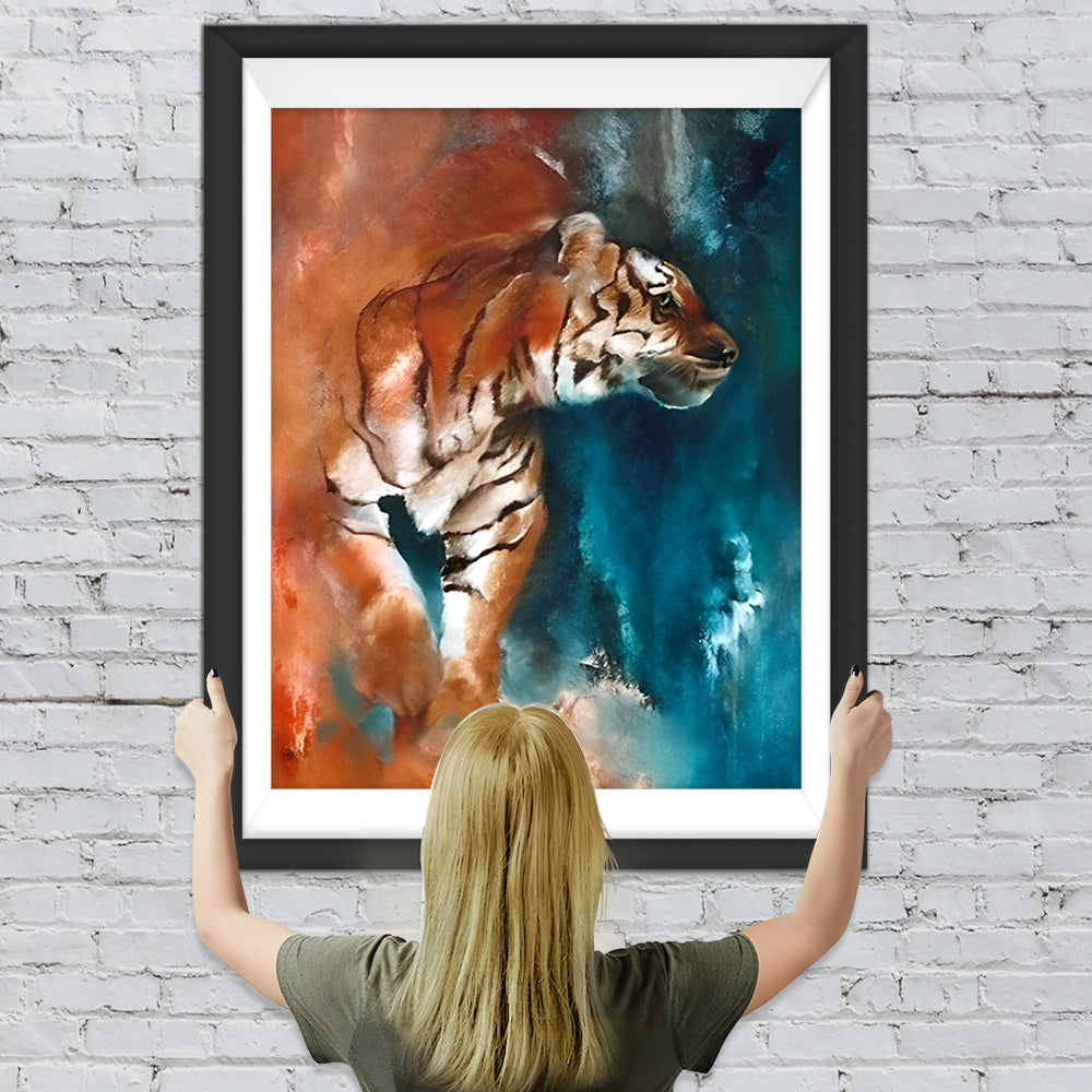 Tiger in Wasserfarben Diamond Painting