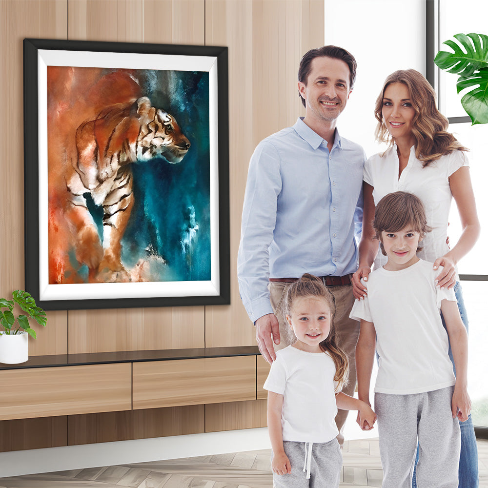 Tiger in Wasserfarben Diamond Painting