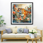 Tiger jagt Schmetterlinge Diamond Painting