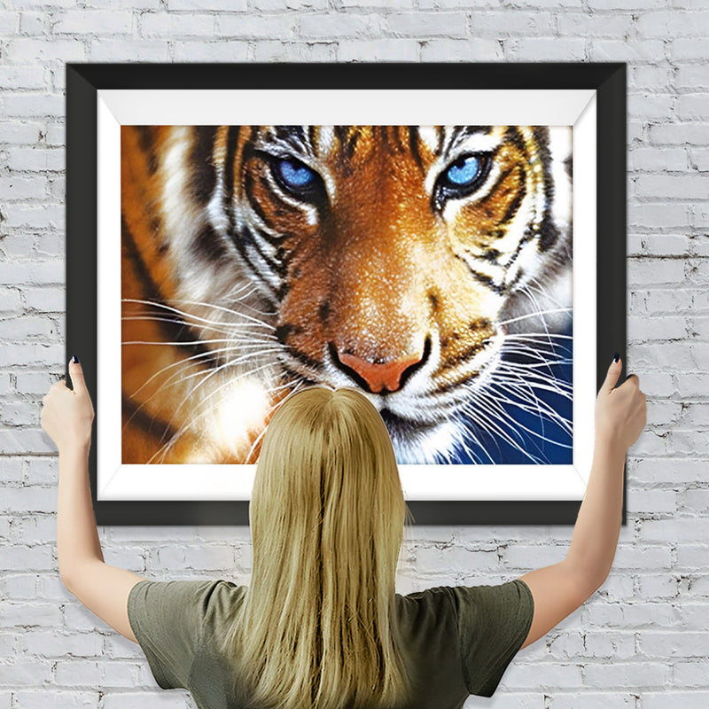 Tiger mit blauen Augen Diamond Painting