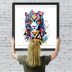 Tiger mit modernen Elementen Diamond Painting