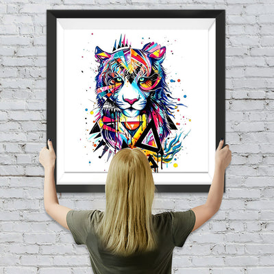 Tiger mit modernen Elementen Diamond Painting