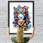Tiger mit technologischen Elementen Diamond Painting