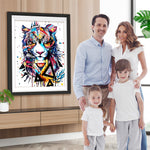 Tiger mit technologischen Elementen Diamond Painting