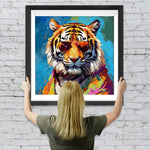 Tiger trägt eine stylische Sonnenbrille Diamond Painting
