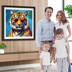Tiger trägt eine stylische Sonnenbrille Diamond Painting