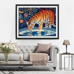 Tiger trinkt Wasser Diamond Painting