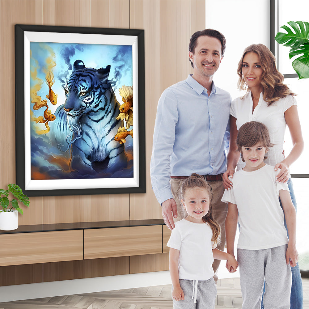 Tiger und Goldfische Diamond Painting