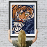 Tiger und Kalb Diamond Painting