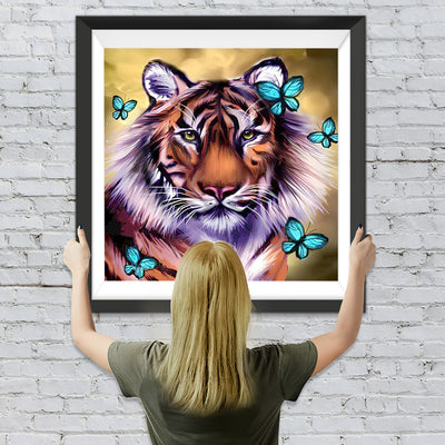 Tiger und Schmetterlinge Diamond Painting