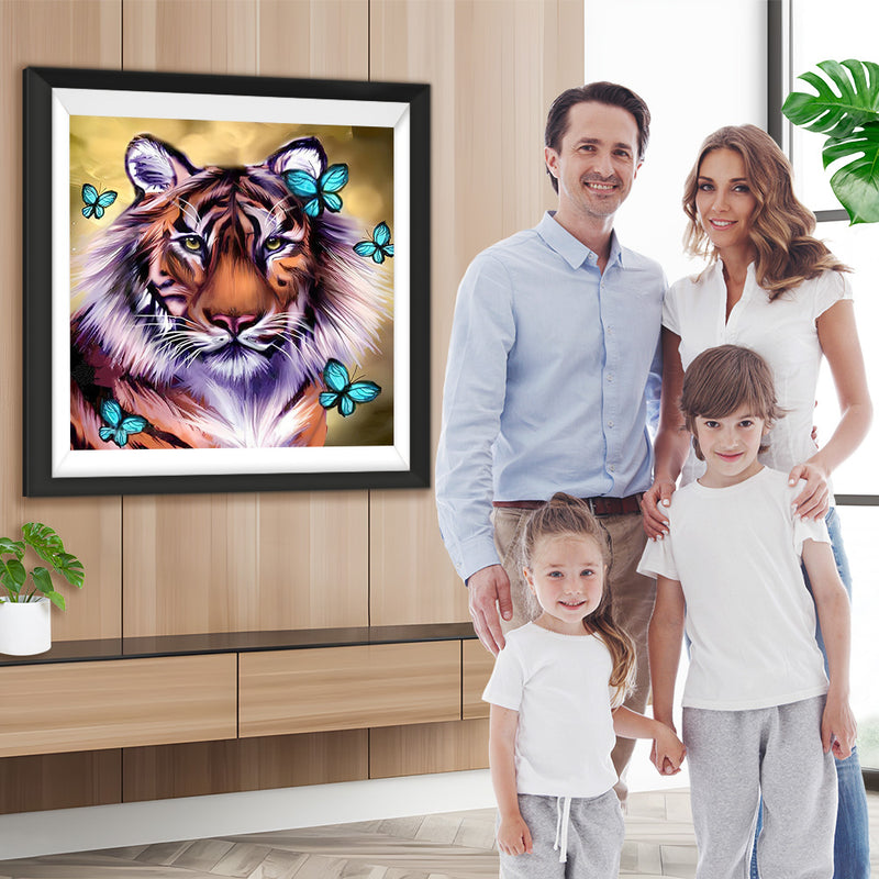 Tiger und Schmetterlinge Diamond Painting