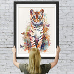 Tigerbaby und Schmetterlinge Diamond Painting