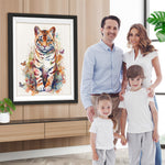 Tigerbaby und Schmetterlinge Diamond Painting
