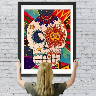 Totenkopf Sonne Mond Diamond Painting