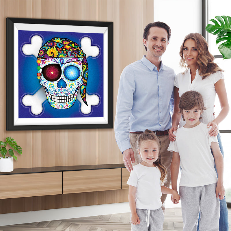 Totenkopf und Knochen von Piraten Diamond Painting