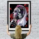 Totenkopfbraut mit Maske Diamond Painting