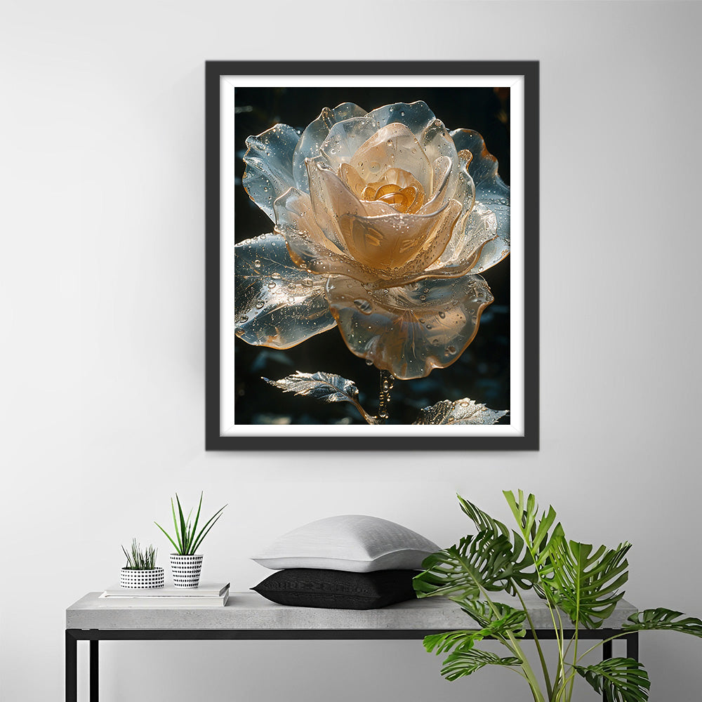 Transparentes Kristall Rose Diamond Painting