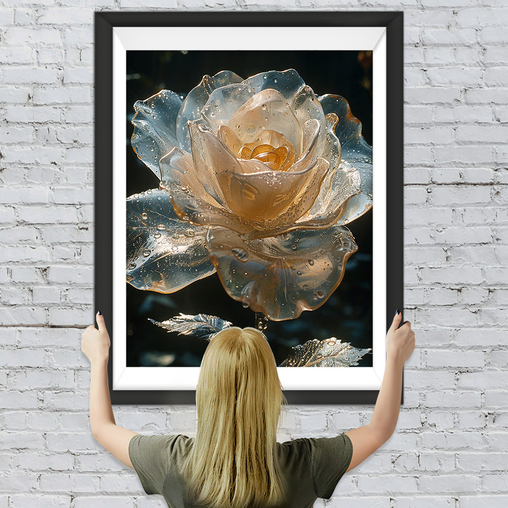 Transparentes Kristall Rose Diamond Painting