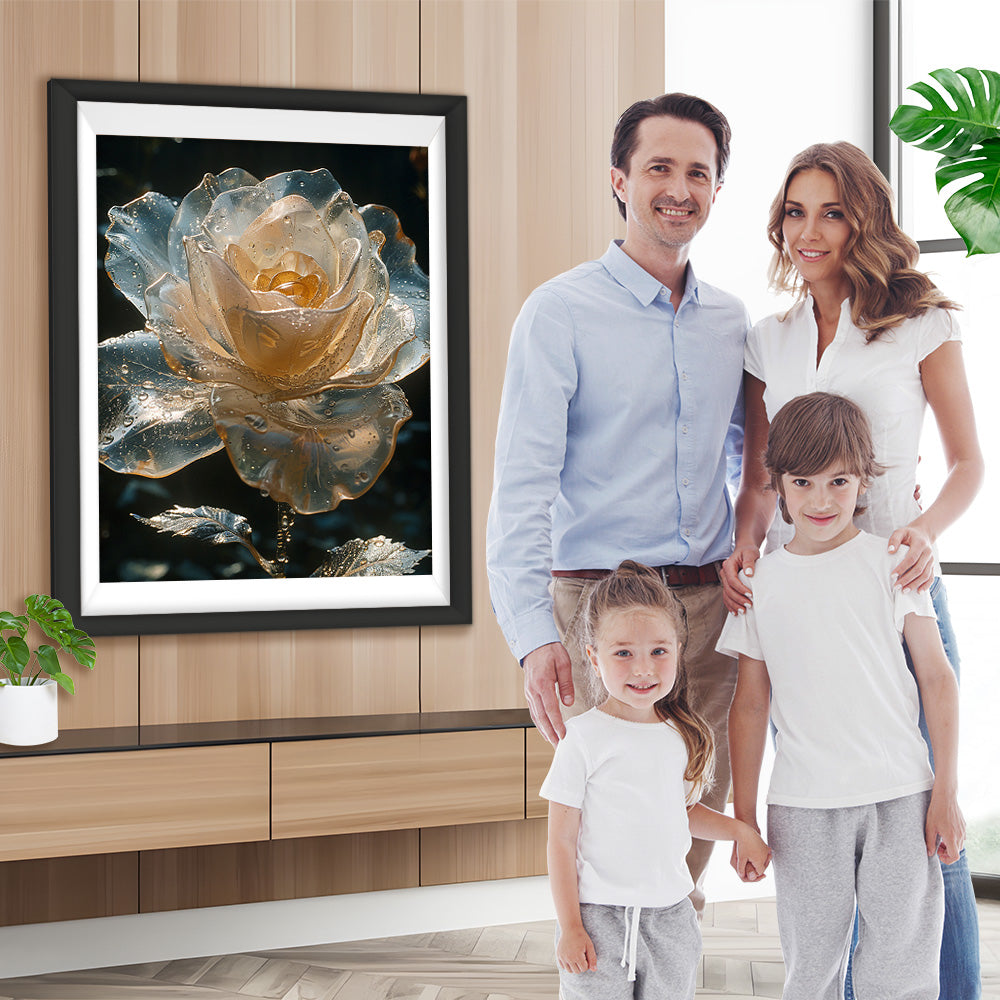 Transparentes Kristall Rose Diamond Painting