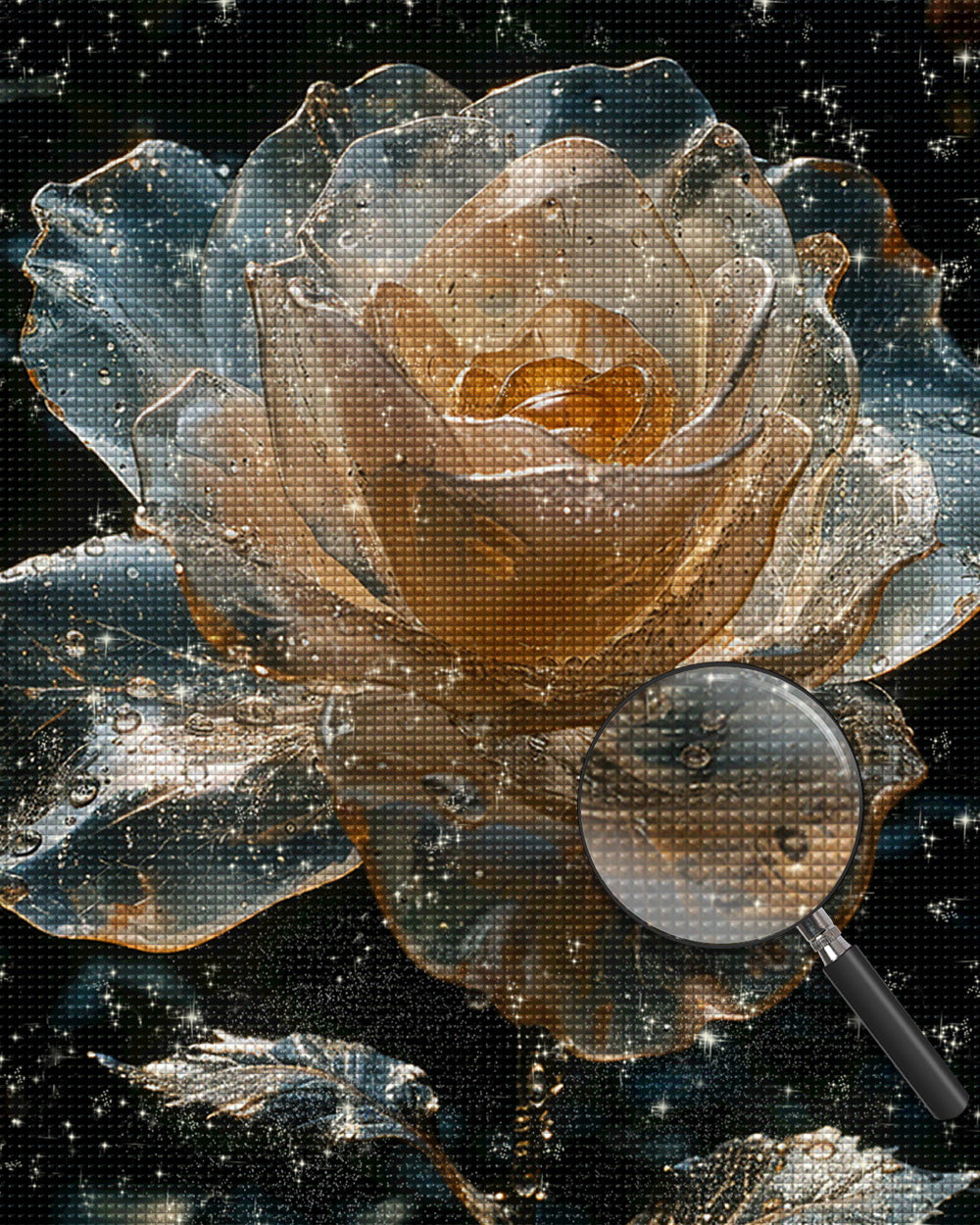 Transparentes Kristall Rose Diamond Painting