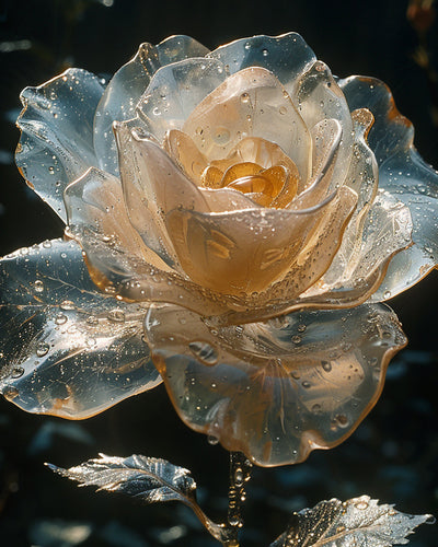 Transparentes Kristall Rose Diamond Painting