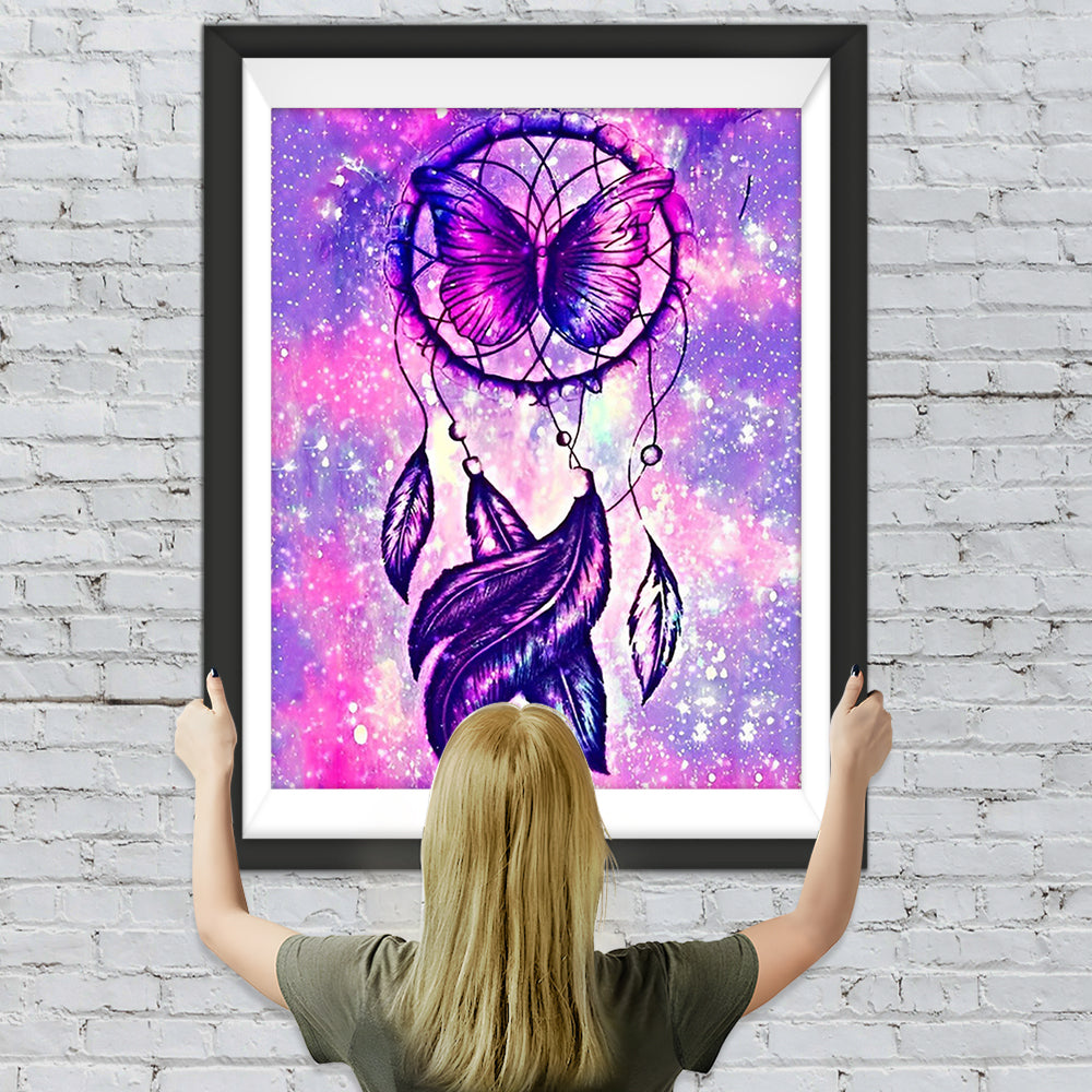 Traumfänger Schmetterling Sternenhimmel Diamond Painting