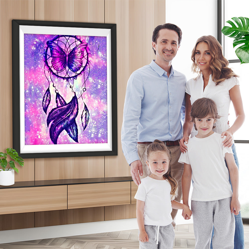 Traumfänger Schmetterling Sternenhimmel Diamond Painting