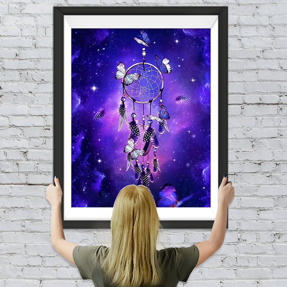 Traumfänger Schmetterlinge Sternenhimmel Diamond Painting