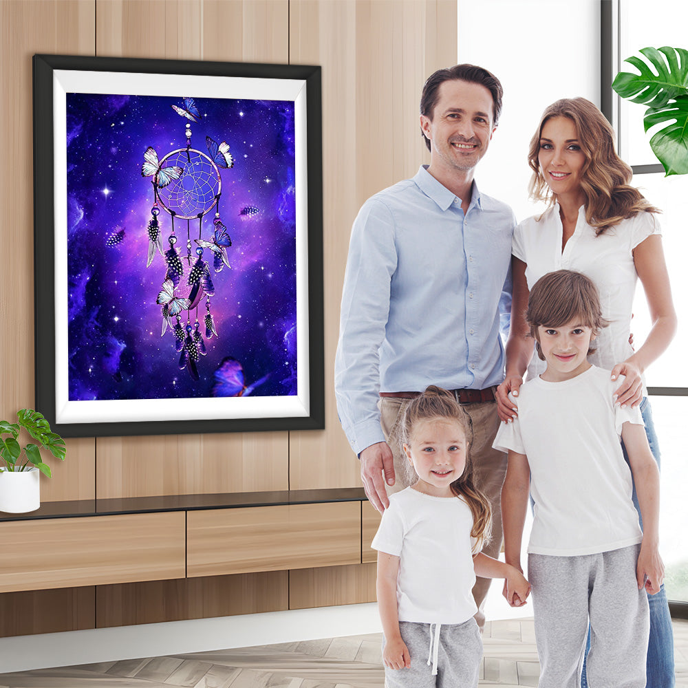 Traumfänger Schmetterlinge Sternenhimmel Diamond Painting