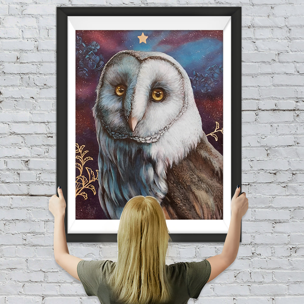 Traurige Eule Diamond Painting