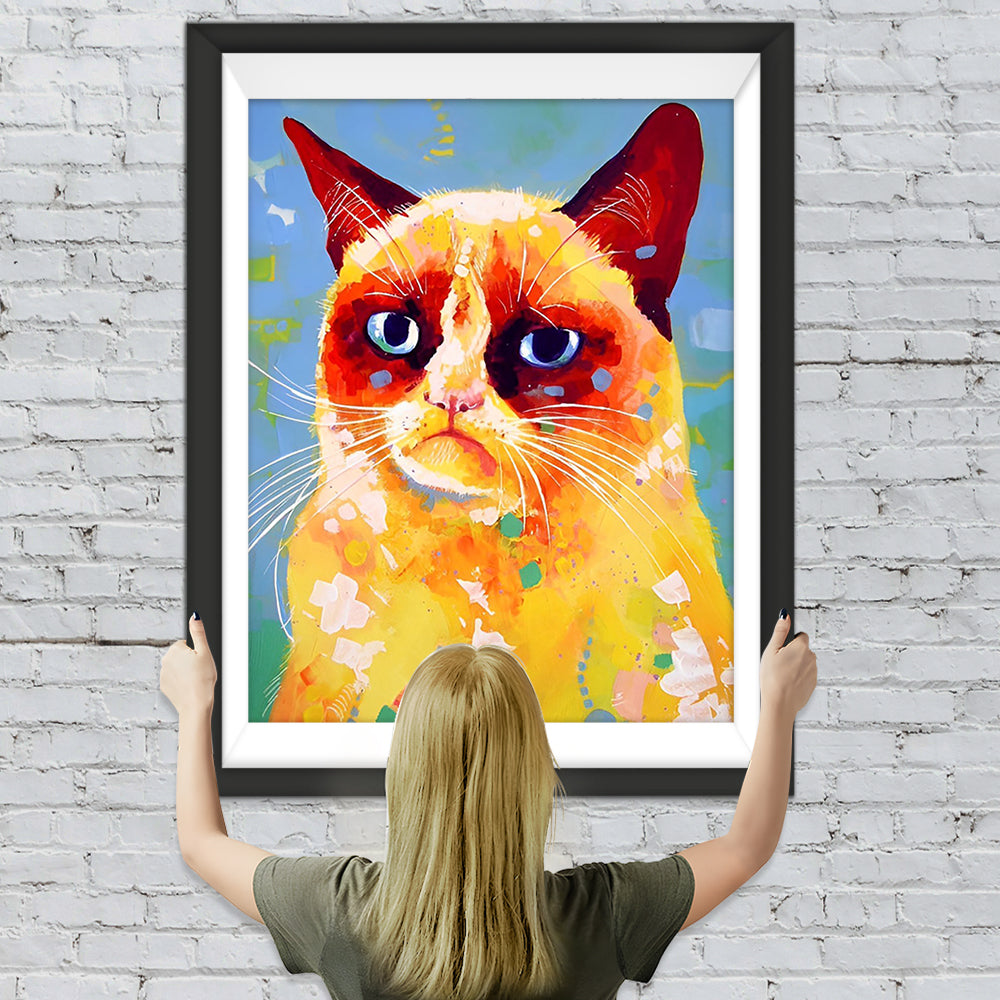 Traurige Katze Diamond Painting
