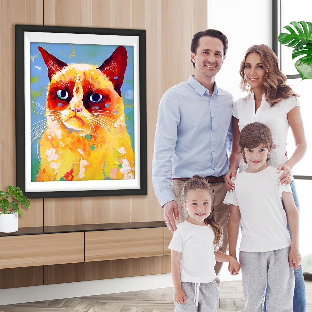 Traurige Katze Diamond Painting