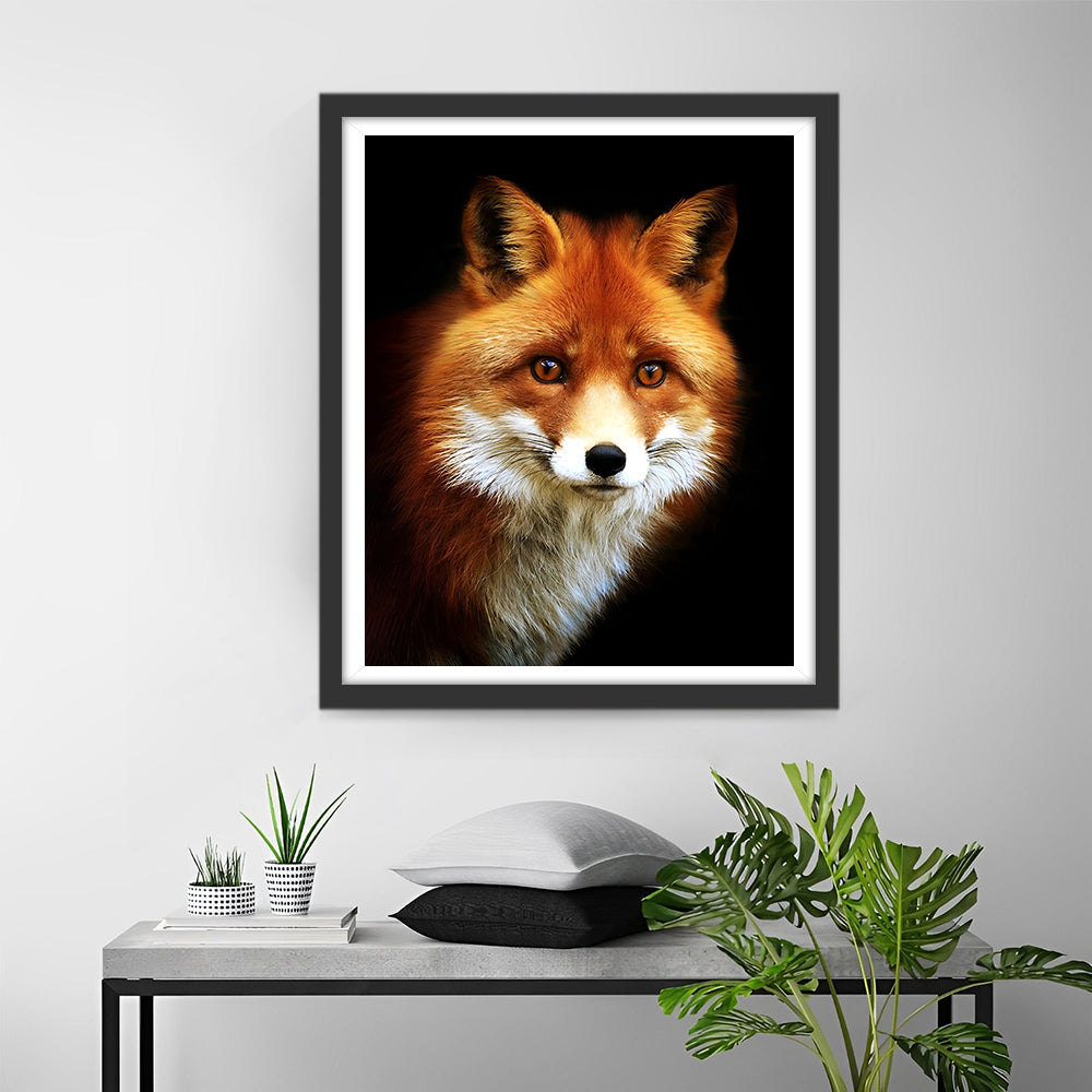 Trauriger Fuchs im Dunkeln Diamond Painting
