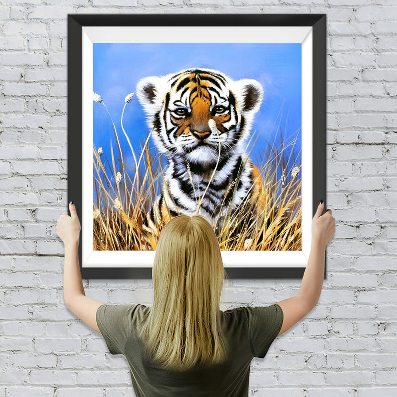 Trauriger junger Tiger Diamond Painting