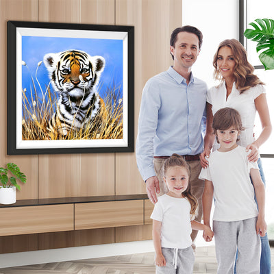 Trauriger junger Tiger Diamond Painting