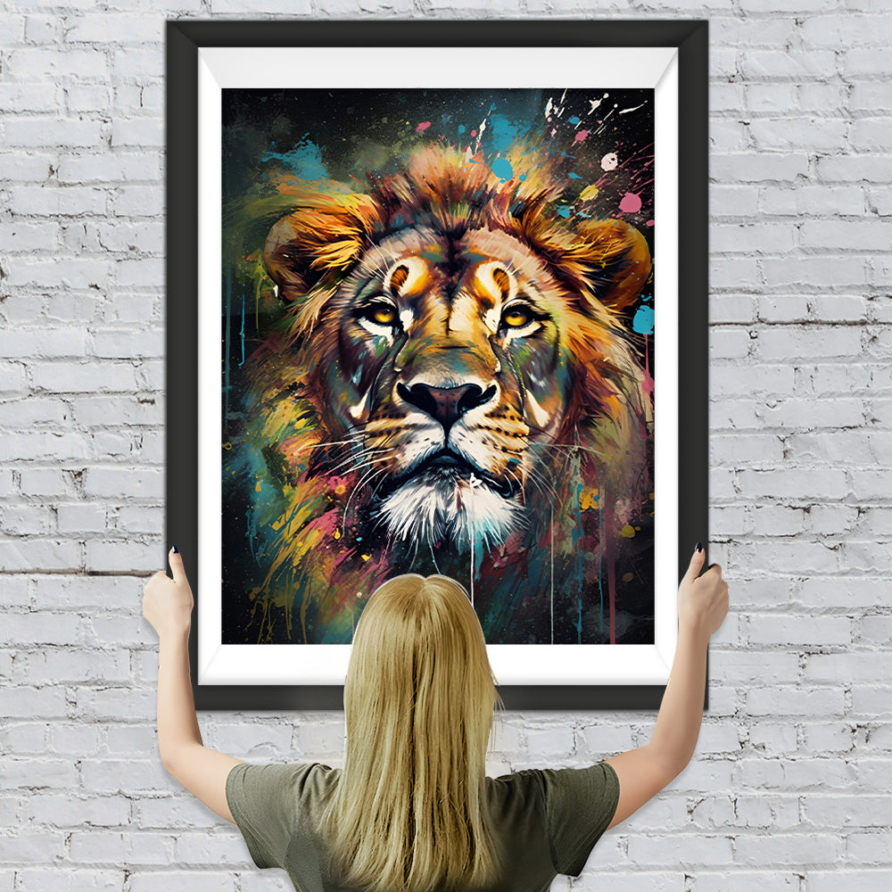 Trauriger König der Löwen Diamond Painting