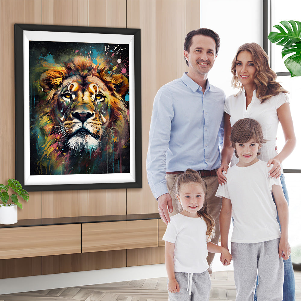 Trauriger König der Löwen Diamond Painting