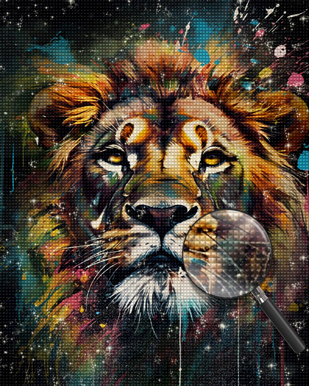 Trauriger König der Löwen Diamond Painting