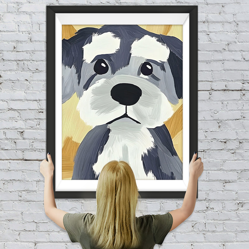 Trauriger Schnauzer Diamond Painting