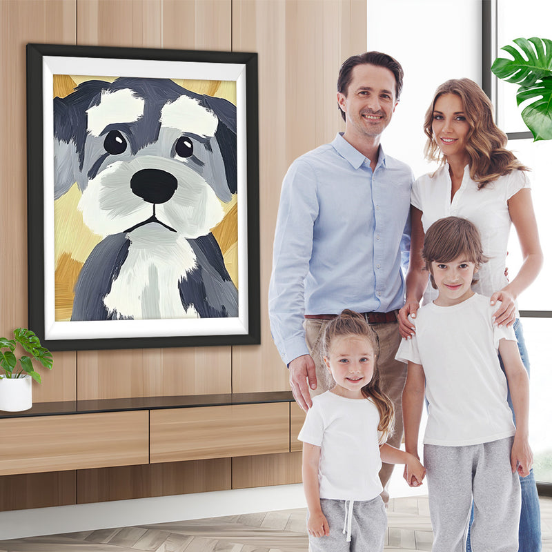 Trauriger Schnauzer Diamond Painting