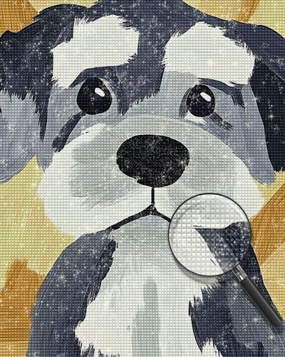 Trauriger Schnauzer Diamond Painting