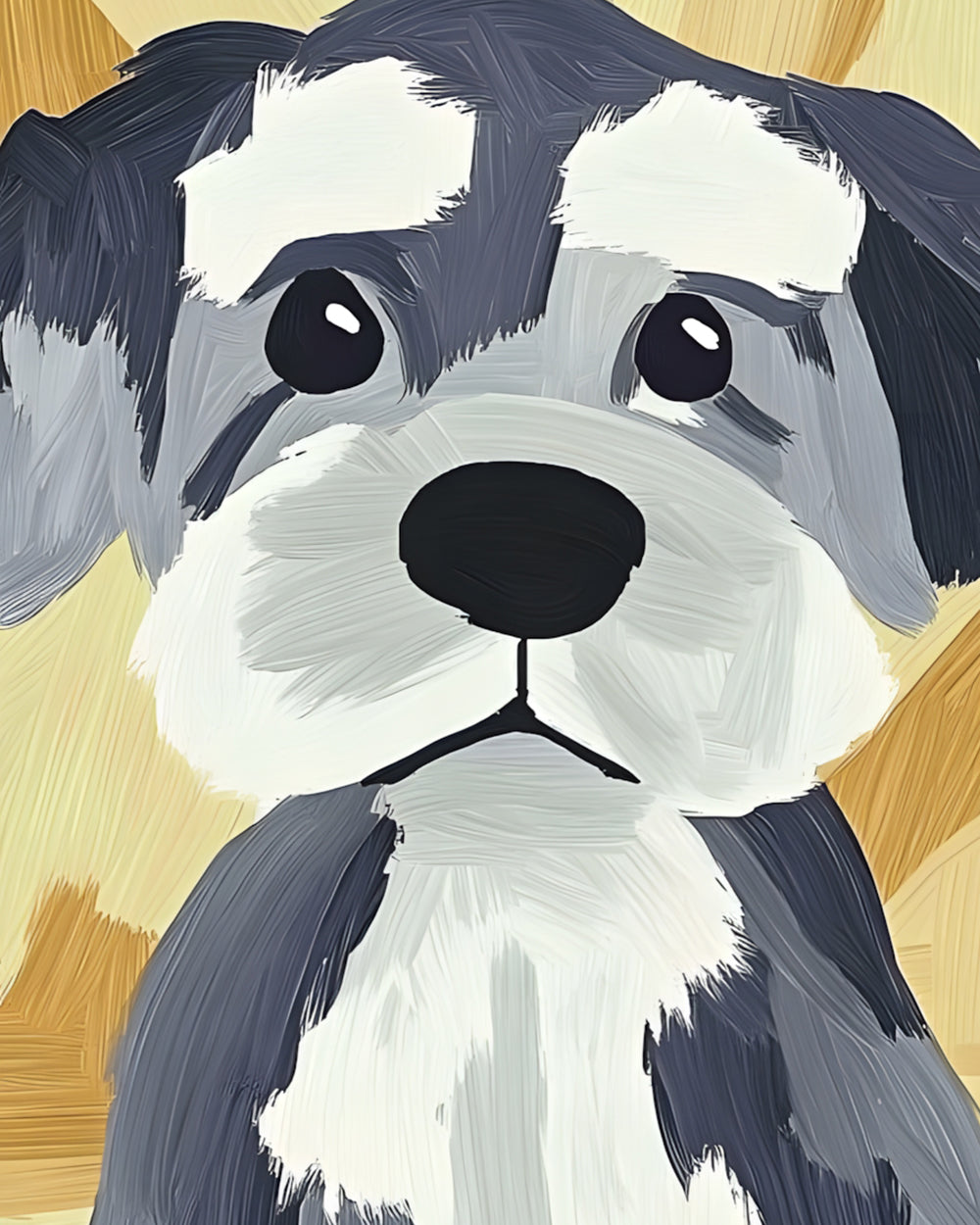 Trauriger Schnauzer Diamond Painting