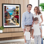 Treppen in einer Küstenstadt Diamond Painting