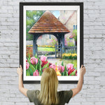 Tulpen Garten Tor Diamond Painting