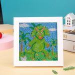 Überraschender grüner Dinosaurier Mini-Kristallpünktchen Diamond Painting