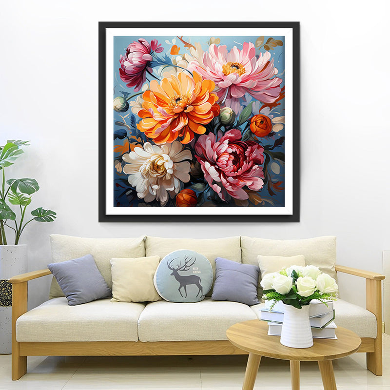 Üppige Chrysanthemen Diamond Painting