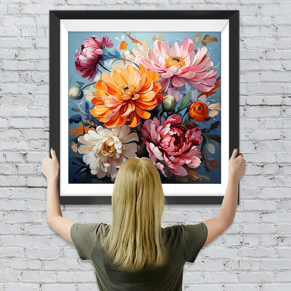 Üppige Chrysanthemen Diamond Painting