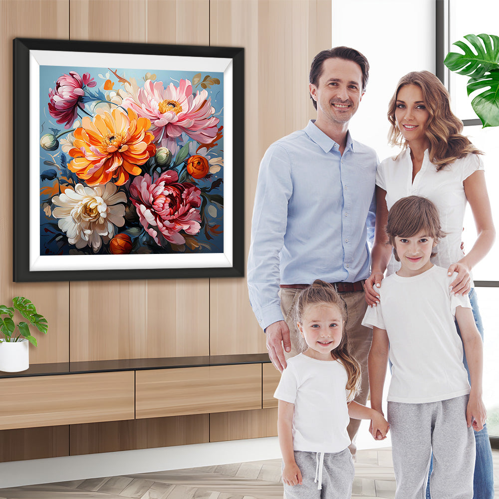 Üppige Chrysanthemen Diamond Painting