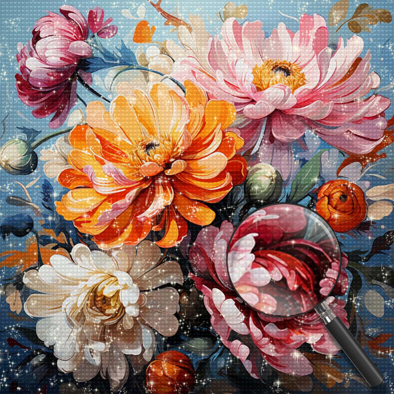Üppige Chrysanthemen Diamond Painting