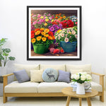 Üppige Gänseblümchen Topfpflanzen Diamond Painting